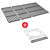 WEBER CRAFTED Porcelain-Enameled Cast-Iron Cooking Grates & Frame Kit - GENESIS 400 series
